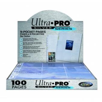 Ultra Pro Binder - 9-Pocket-Seiten Silver (100) - Transparent 