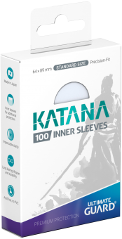 Ultimate Guard Katana Inner Sleeves - Standard Size Top-Loading (100) - Clear 