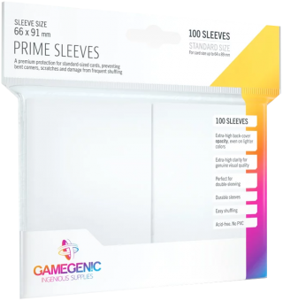 Gamegenic Prime Kartenhüllen - Standardgröße (100) - Weiß 