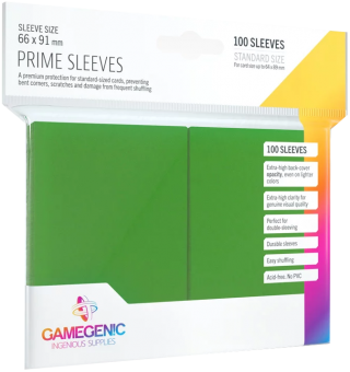 Gamegenic Prime Kartenhüllen - Standardgröße (100) - Grün 