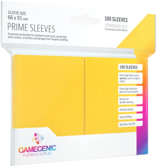 Gamegenic Prime Sleeves - Standard Size (100) - Yellow 