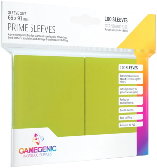 Gamegenic Prime Sleeves - Standard Size (100) - Lime Green 