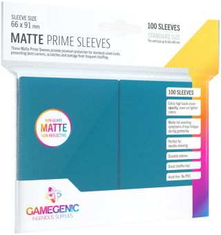 Gamegenic Matte Prime Kartenhüllen - Standardgröße (100) - Blau 