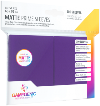 Gamegenic Matte Prime Kartenhüllen - Standardgröße (100) - Violett 
