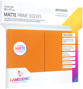 Gamegenic Matte Prime Sleeves - Standard Size (100) - Orange 