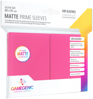Gamegenic Matte Prime Sleeves - Standard Size (100) - Pink 