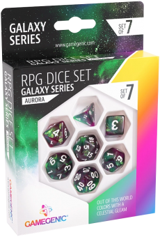 Gamegenic Würfel - RPG-Set (7) - Galaxy Series Aurora 