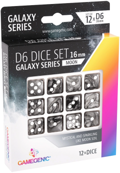Gamegenic Würfel - W6-Set 16 mm (12) - Galaxy Series Moon 