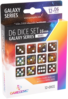 Gamegenic Würfel - W6-Set 16 mm (12) - Galaxy Series Mars 