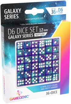 Gamegenic Würfel - W6-Set 12 mm (36) - Galaxy Series Neptune 