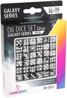 Gamegenic Dice - D6-Set 12 mm (36) - Galaxy Series Moon 