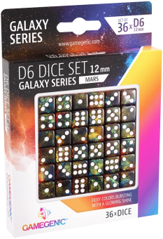 Gamegenic Würfel - W6-Set 12 mm (36) - Galaxy Series Mars 