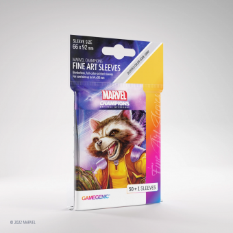 Gamegenic Fine Art Kartenhüllen - Standardgröße (50+1) - Marvel Champions Rocket Raccoon 