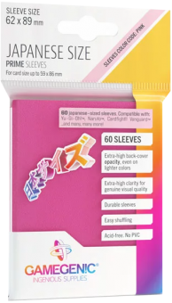 Gamegenic Prime Kartenhüllen - Japanische Größe (60) - Pink 