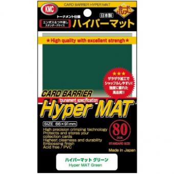 KMC Card Sleeves - Standard Size (80) - Hyper Mat Green 