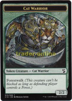 Token - Cat Warrior (Forestwalk, 2/2) 