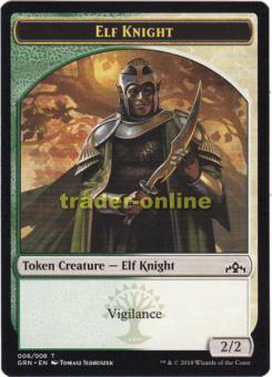 Token - Elf, Knight (2/2 Vigilance Green/White) 