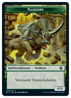 Spielstein - Nashorn (Trampelschaden 4/4) 