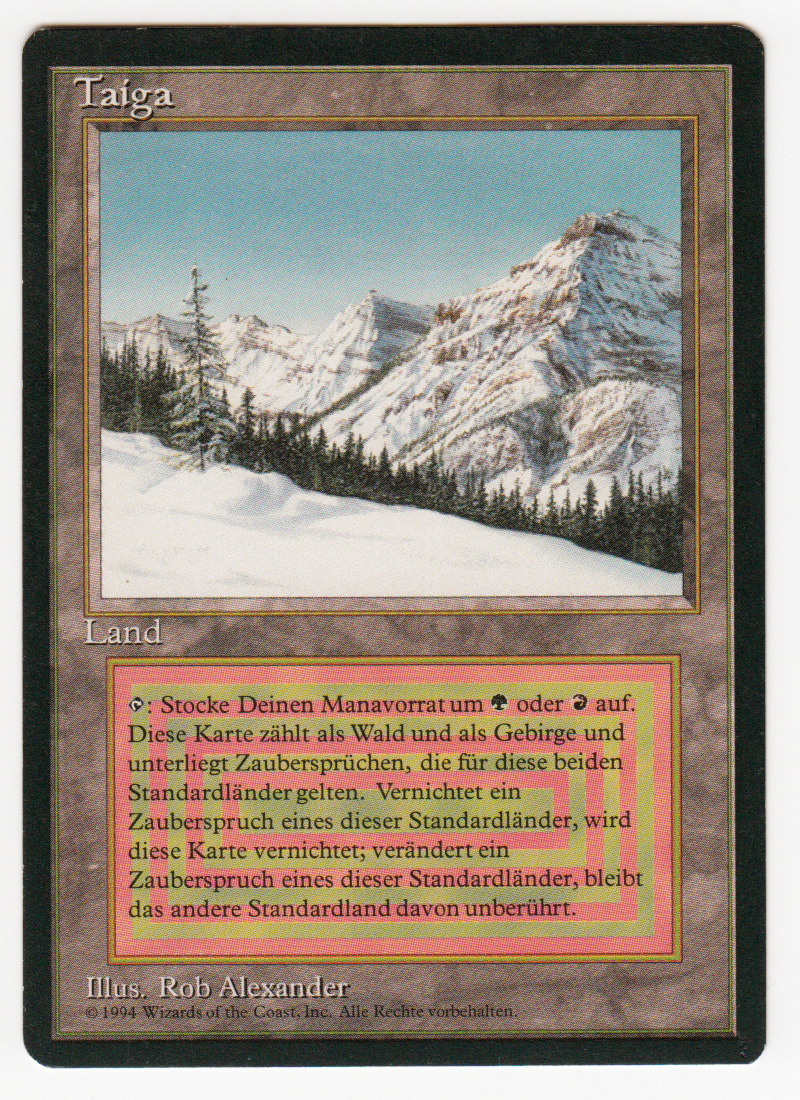 Taiga Magic german limited Dual Land black bordered like beta Scan 16L072 - Picture 1 of 1