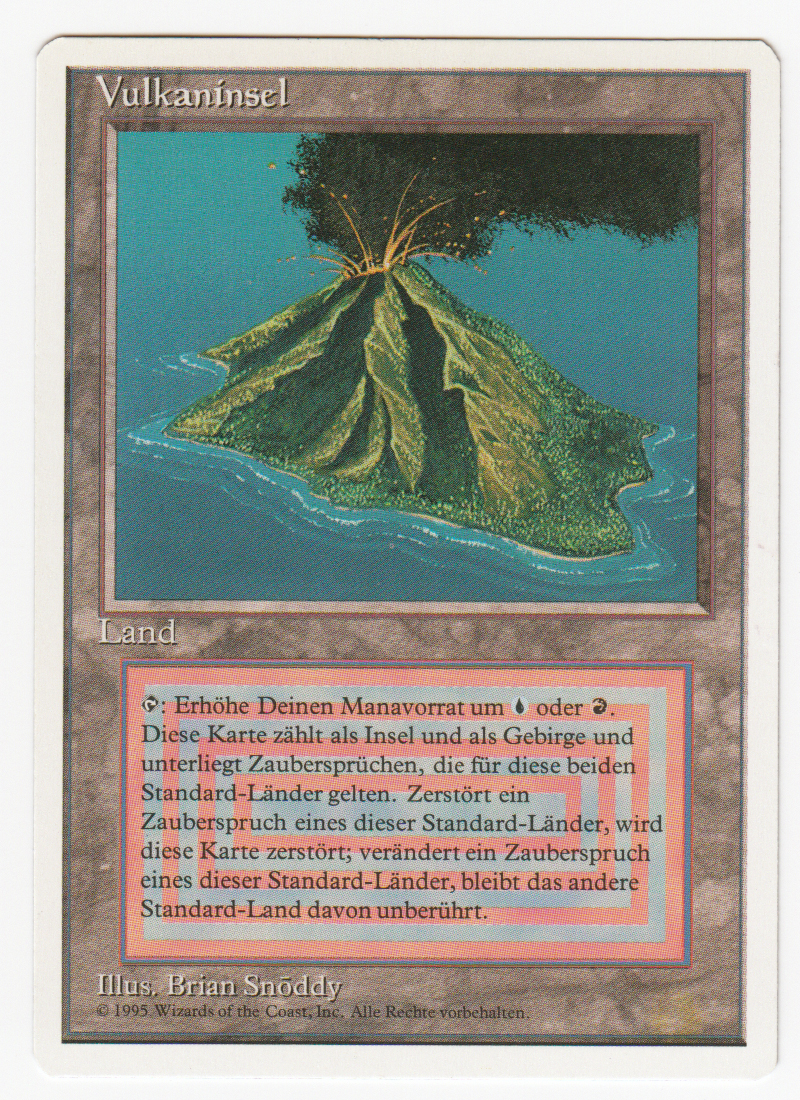 Vulkaninsel Volcanic Island Magic german Revised Dual Land Scan 16L134 - Picture 1 of 1