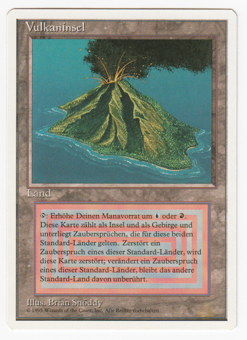 Vulkaninsel Volcanic Island Magic german Revised Dual Land Scan 16L135 - Picture 1 of 1