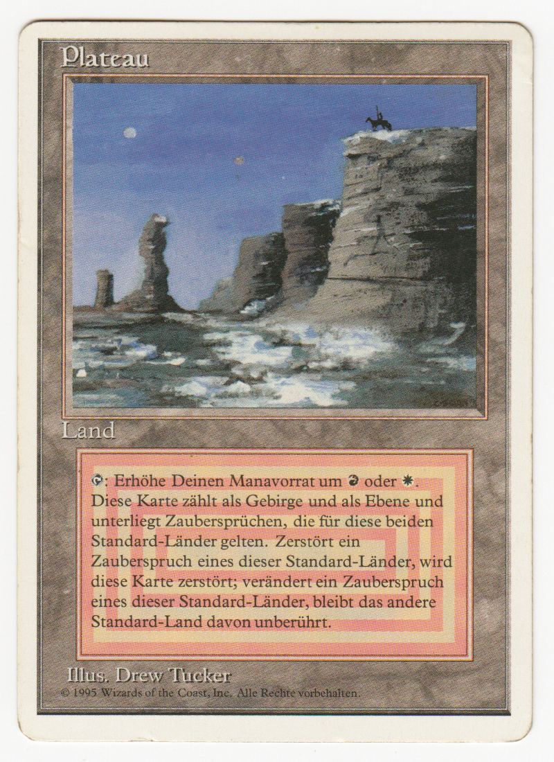 Plateau Magic german Revised Dual Land original Scan 16L198 - Photo 1/1