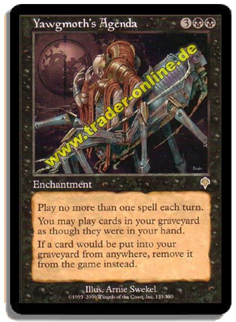 Yawgmoth S Agenda Trader Online De Magic Yu Gi Oh Trading Card Online Shop For Card Singles Boosters And Supplies