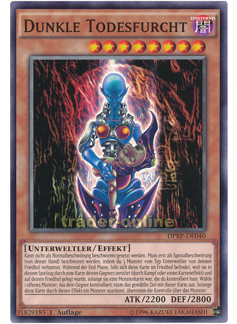 Auflage Common Yu-Gi-Oh Dunkle Todesfurcht 1 3x DPRP-DE040
